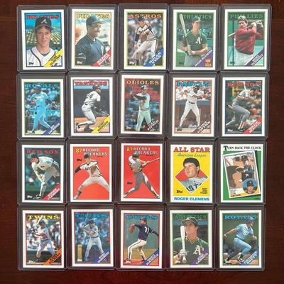 1988 Topps Baseball Complete Set. Tom Glavine Rookie, Bo Jackson, Barry Bonds and More