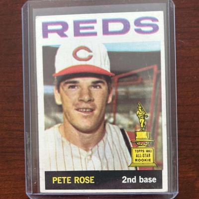1964 Topps Baseball Card.  Pete Rose Rookie Allstar.