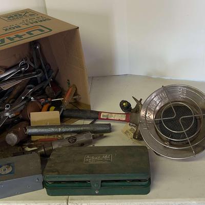 Tool Box Lot With Pneumatic Wrench, Tap And Dies Set, Wrenches And More 