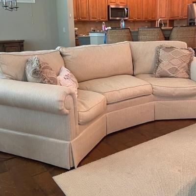 Haverty's Curved Upholstered Sofa