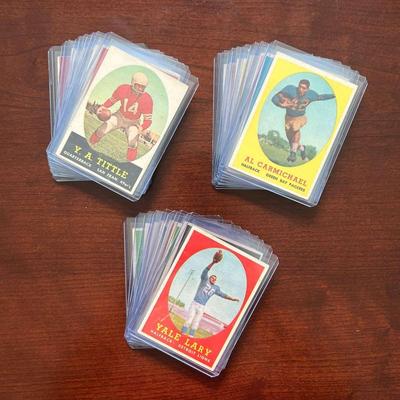 1958 Football Cards (25). Y.A. Tittle and More