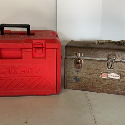 Vintage Craftsman Tool Boxes Loaded With Tools 