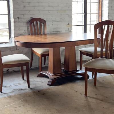 Fruitwood Extension Dining Table With Four Chairs