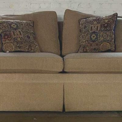 Jackson Thomas Upholstered Two-seat Sofa With Throw Pillows 