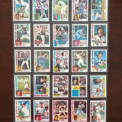 1984 Topps Baseball Complete Set. Don Mattingly and Darryl Strawberry Rookies, Nolan Ryan and More