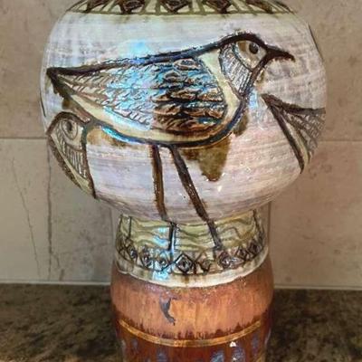 Studio Pottery Vase, Signed 