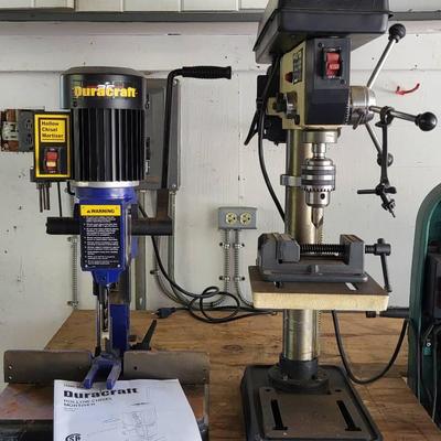 Duracraft Hollow Chisel Mortiser & Pro-Tech Drill Press (G)
