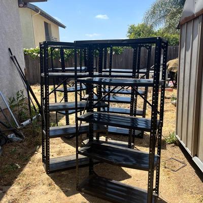 5 30x58x12 Lightweight Black Metal Shelving Units