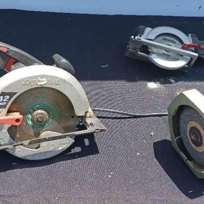 Power Tools Lot – Saws & Vintage Sears Dunlap Grinder