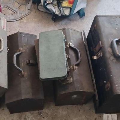 Vintage Toolboxes with Mixed Contents