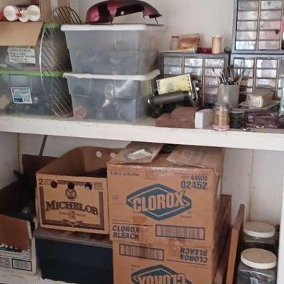Garage Shelf Lot – Motorcycle & Harley Parts, Tools, and Hardware