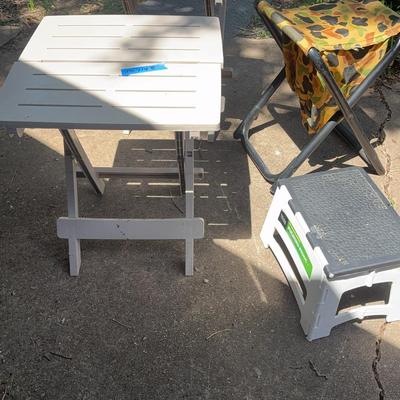 AY714E Camping Table And Chair Along With Folding Stool