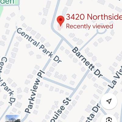 Home is located on the corner of Barnett Dr./Northside Dr.