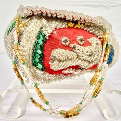 Antique Iroquois Beaded Purse Box 