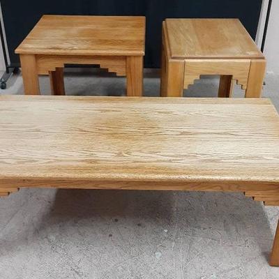 Three Southwestern Style Wooden Tables