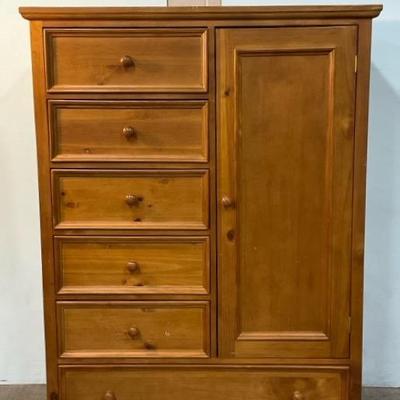 Knotty Pine Dresser Armoire 