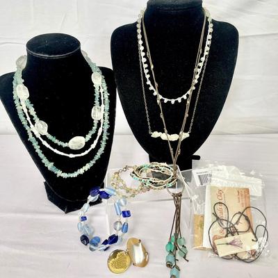 Aquamarine And Clear Quartz Necklace & More! 