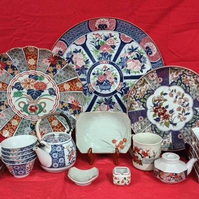 Imari Floral Serving Tray & Asian Platters