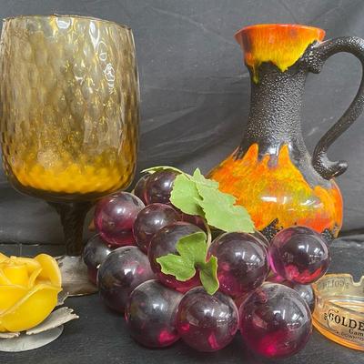MCM Glass Grapes and Glassware