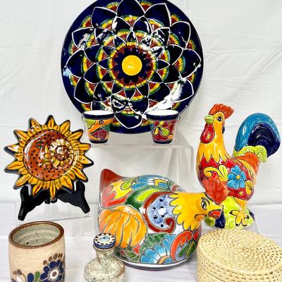 Mexican Talavera Plate, Planters & More! 