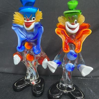 Vintage Murano Glass Clowns