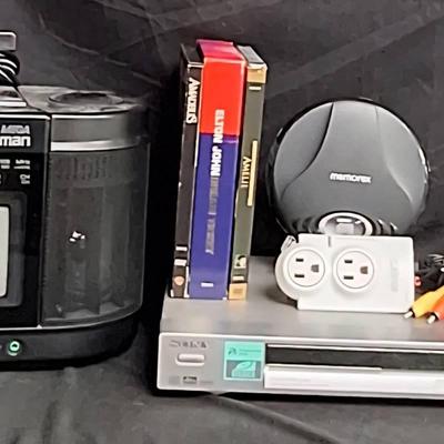 Vintage Sony FD-555 Mega Watchman Portable AM/FM Radio Cassette Player B&W TV And More