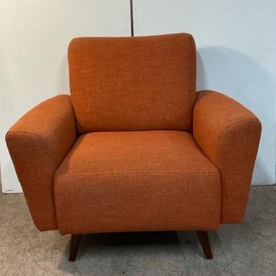 Mid-century Burnt Sienna Accent Chair 