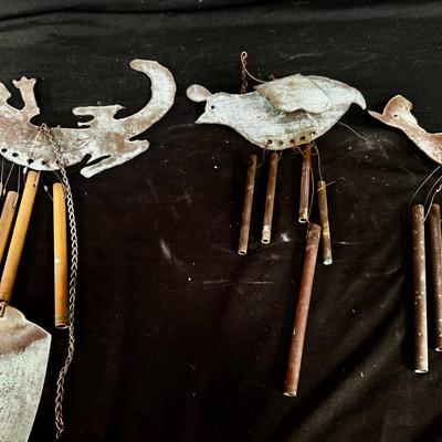 Metal Man Desert Animal Wind Chimes 