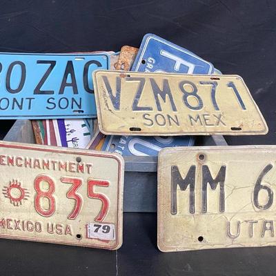 15 Vintage License Plates