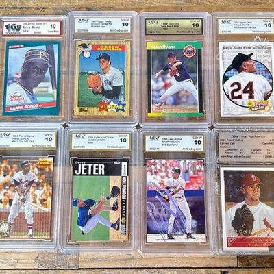 Sale Photo Thumbnail #174: #1887 • (8) 1986-2011 Graded Baseball Cards
