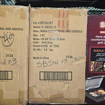 Sale Photo Thumbnail #337: #3526 • NEW!!! (3) Ninja Sizzle Smokeless Grill
