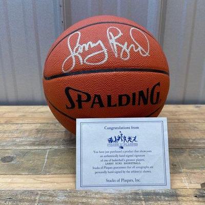 Sale Photo Thumbnail #158: #1860 • Larry Bird Signed Basketball with COA
