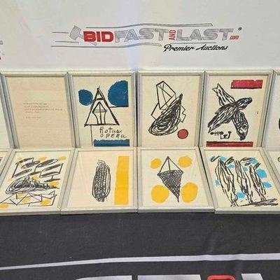 #2760 • (12) Framed Art from Art Books
