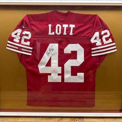 Sale Photo Thumbnail #131: #1810 • Ronnie Lott San Francisco 49ers Signed Jersey
