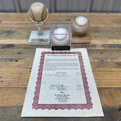 Sale Photo Thumbnail #169: #1878 • (3) Signed Baseballs
