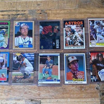 Sale Photo Thumbnail #179: #1892 • (10) Signed Baseball Cards
