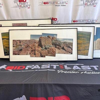 Sale Photo Thumbnail #242: #2712 • 4 Framed Multi-Panel Landscape Prints
