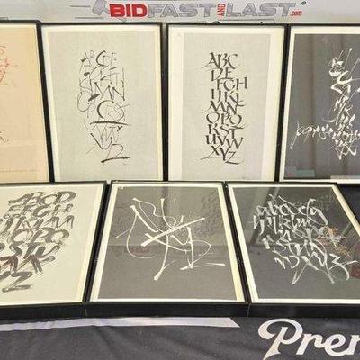 #2786 • (7) Eine Sammlung Kalligraphischer Alphabete Serie A

