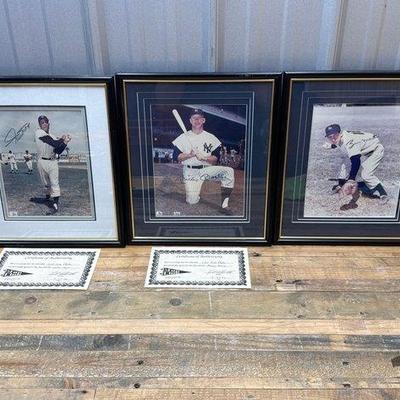 Sale Photo Thumbnail #166: #1872 • Willie Mays, Mickey Mantle & Billie Martin Signed Photographs with COA

