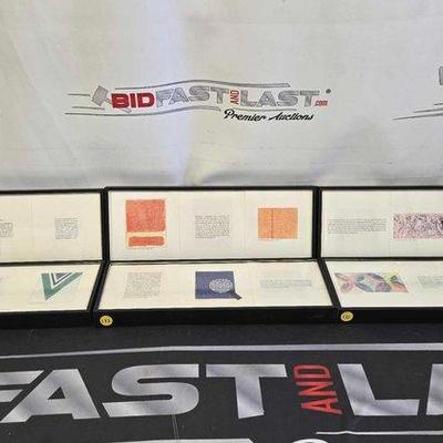 #2778 • (6) Framed Art Pieces from "The Secrets of Modern Art"
