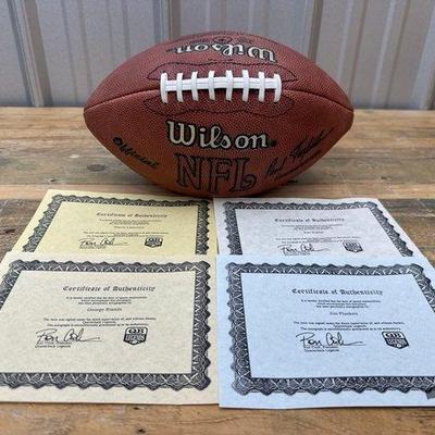 Sale Photo Thumbnail #146: #1838 • Oakland Raiders Signed Football with COA
