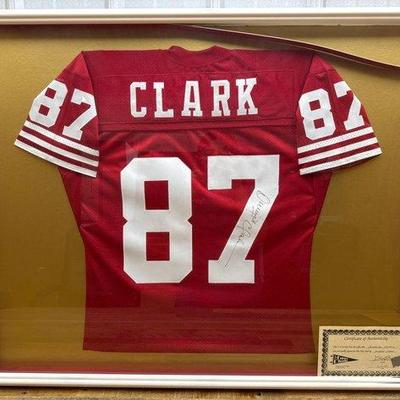 Sale Photo Thumbnail #130: #1808 • Dwight Clark San Francisco 49ers Signed Jersey with COA

