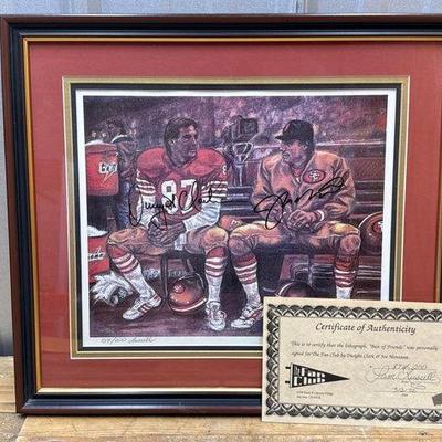 Sale Photo Thumbnail #138: #1824 • “Best of Friends” San Francisco 49ers Signed Lithograph with COA
