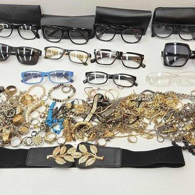 Sale Photo Thumbnail #185: #1906 • (11) Glasses & Jewelry
