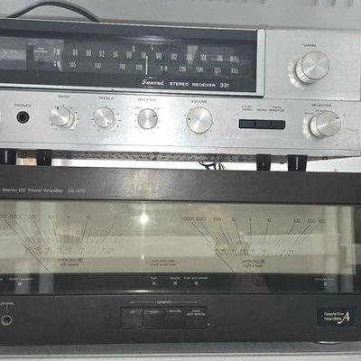 #2082 • Sansui Stereo Receiver & Technics Stereo DC Power Amplifier
