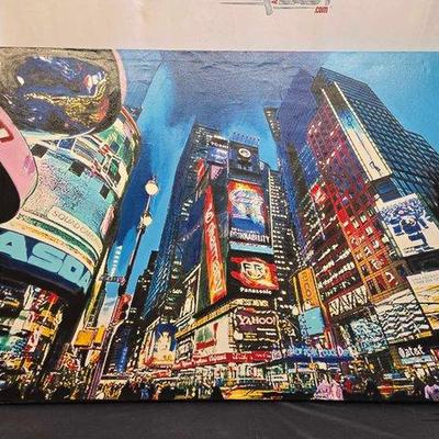 Sale Photo Thumbnail #245: #2718 • Times Square at Night Signed Steve Kaufman
