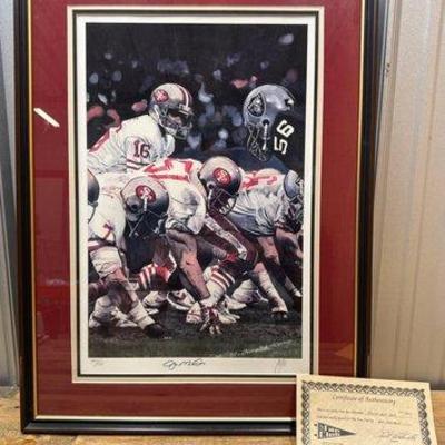 Sale Photo Thumbnail #134: #1816 • “Fourth and One” San Francisco 49ers Signed Lithograph with COA
