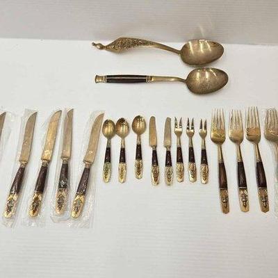 Sale Photo Thumbnail #184: #1904 • Thailand Demitasse Buddhist Flatware
