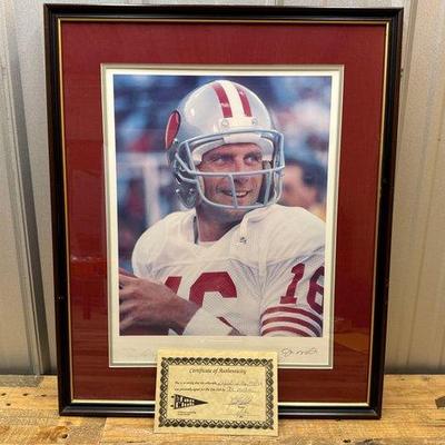 Sale Photo Thumbnail #135: #1818 • Joe Montana San Francisco 49ers Signed Photograph with COA

