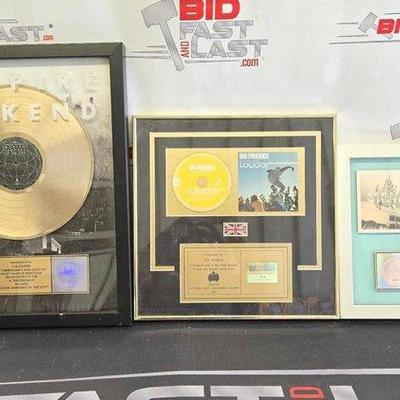 Sale Photo Thumbnail #282: #2792 • (3) Framed Record Awards
